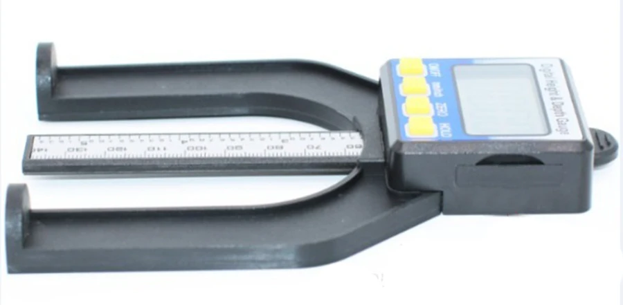 0-80mm Digital Depth height gauge Caliper Tread Depth Gauge LCD Magnetic Self Standing Aperture digital height gauge