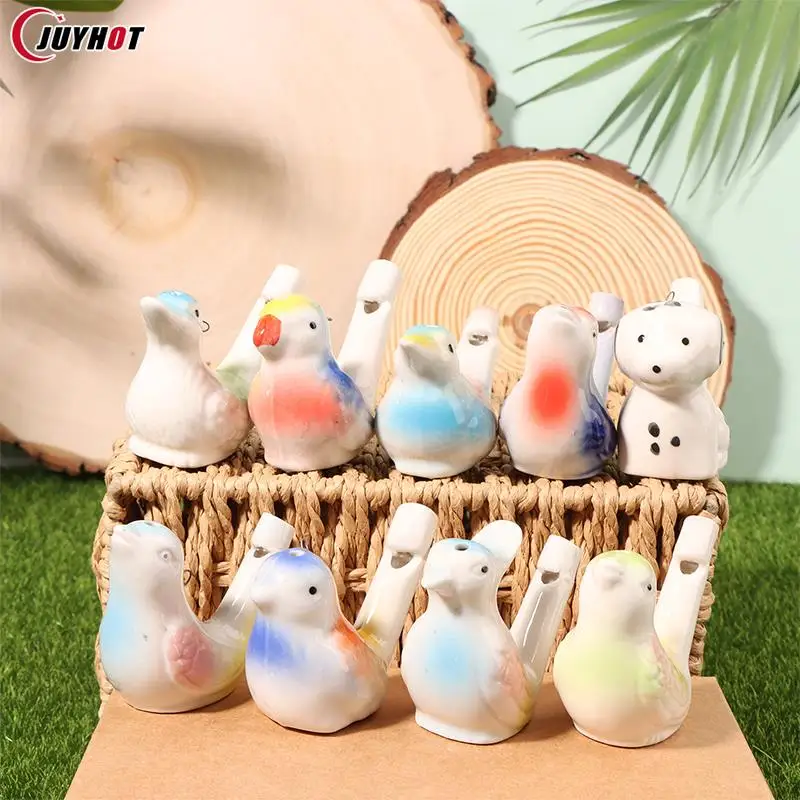 Coloured Drawing Water Bird Whistle Musical Instrument Cute Outdoor Team Sports Whistle 1Pc