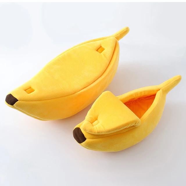 Banana Cat Bed House Funny Cute Cozy Cat Mat Beds Warm Durable Portable Pet Basket Kennel Dog Cushion Cat Supplies Multicolor 2