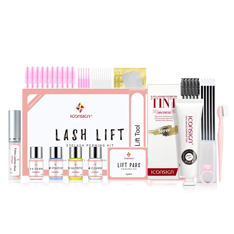 Iconsign Versione Di Aggiornamento Lash Lift Kit + Ciglia Sopracciglio Tinta Set Lash Lifting Dye Ciglia Sopracciglia Barba Strumenti Per Il Trucco De