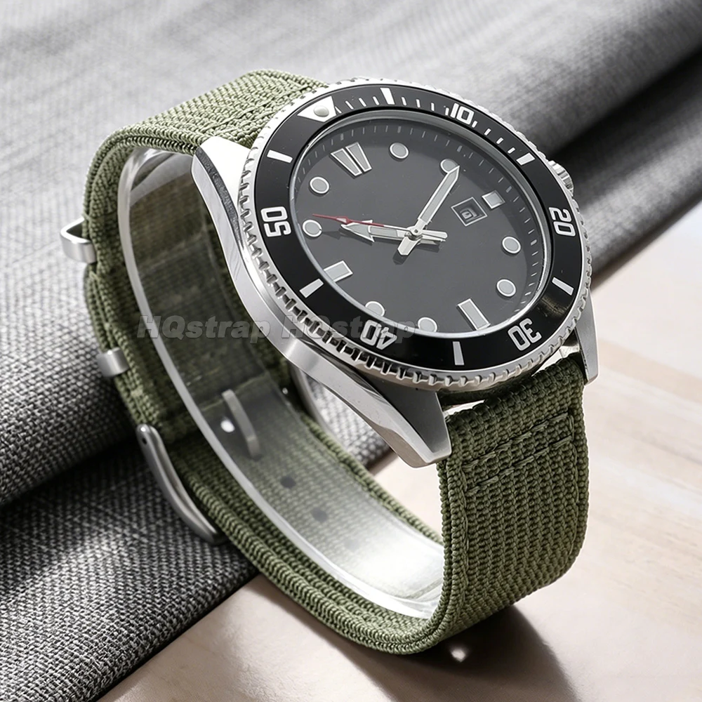Universal Nylon Canvas Quick-Release Watch Strap – Adjustable Sport Band