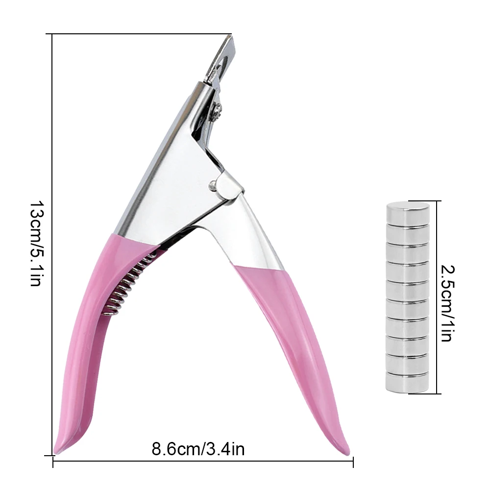 Professional Nail Art Clipper U-cut Stainless Steel Nail Cutter Scissors French False Trimmers Cutters Nail Art Tools With Magne 5