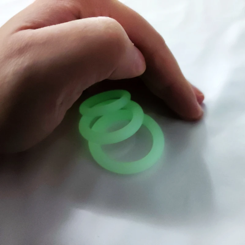 3Pcs Silicone Ring Ring Luminous Sex Toys For Men Delay Ejaculation Testicle Ball Stretcher Erection Sex Pro_voghion.com