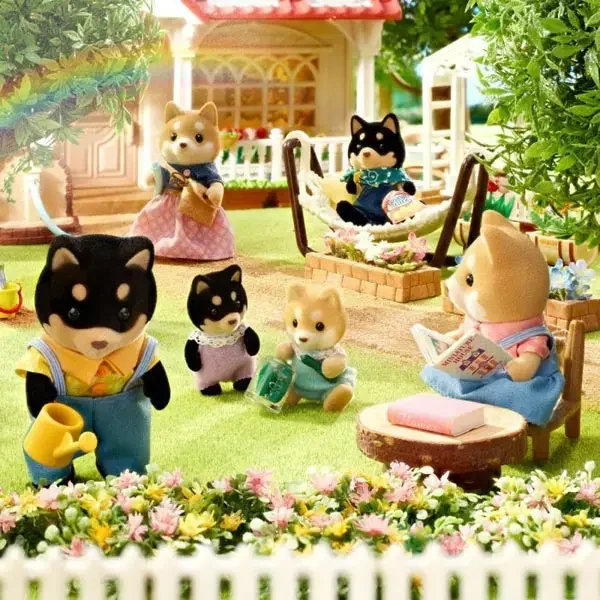 A Set Sylvanian Families Anime Girl Figures Baby Raincoat bull dog kangaroo duck family  Fruit Kawaii   Gift For Kid Toys 2