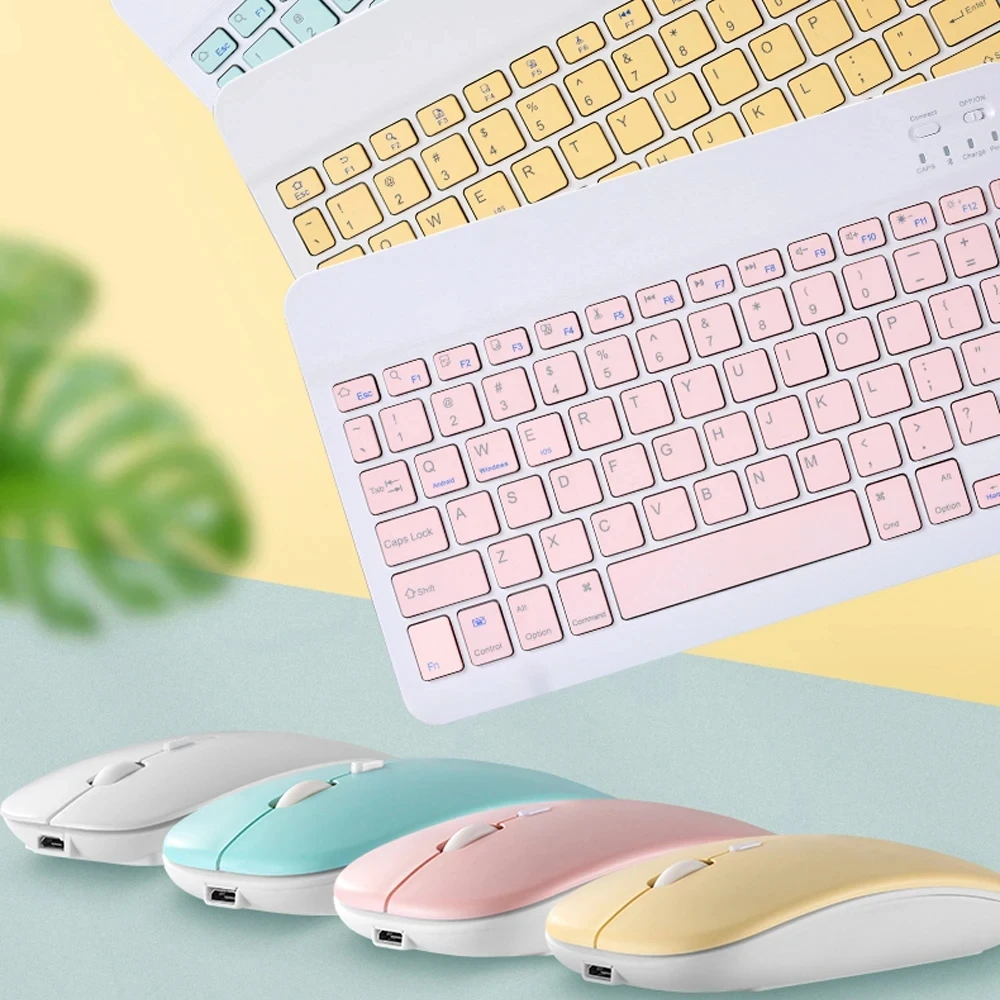 Teclado e Mouse Compatível com Bluetooth para