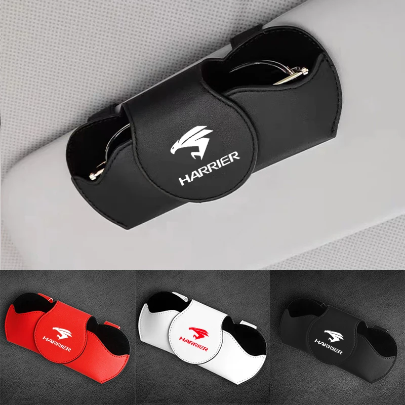 JNNJ Porte-Lunettes De Voitures, Étui à Lunettes De Soleil Voiture, Universel Autocollant Support De Lunettes Voiture, Boîte Protection Auto-Adhésive Pour Lunettes Voiture Accessoires(Rouge