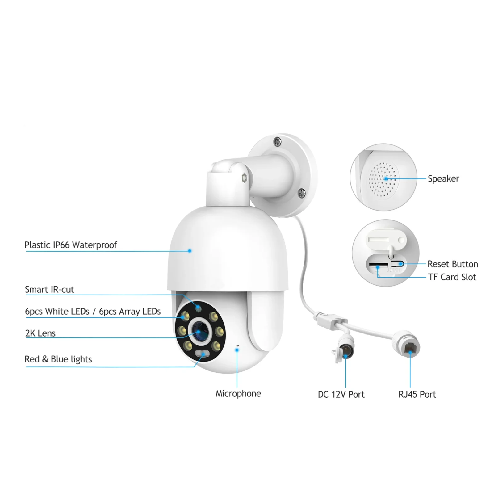 PoE PTZ IP Camera Outdoor Waterproof 2-Way Audio AI Human Detection Security Camera Xmeye NVR System ONVIF 4MP 5MP 8MP ip camera surveillance camera wifi ip camera