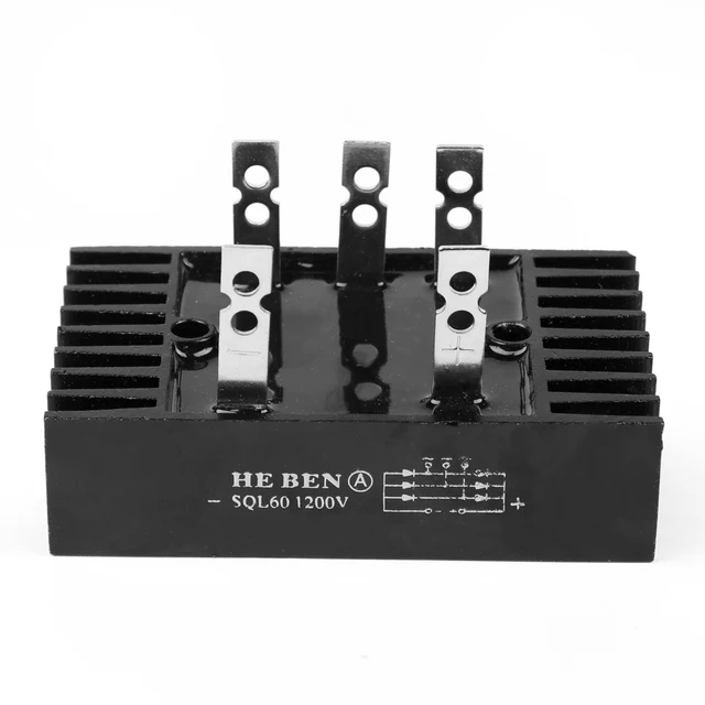 Pont Redresseur Monophasé 60A 1600V - 4 Bornes, Haute Puissance - Pour Alimentation électronique, Conversion AC/DC