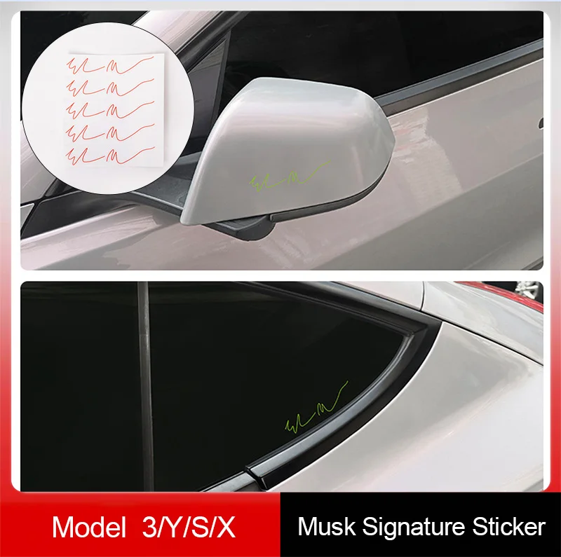 

Наклейка для подписи Tesla Model 3 Y X S Windows, зеркальные знаки заднего вида, наклейки, эмблемы