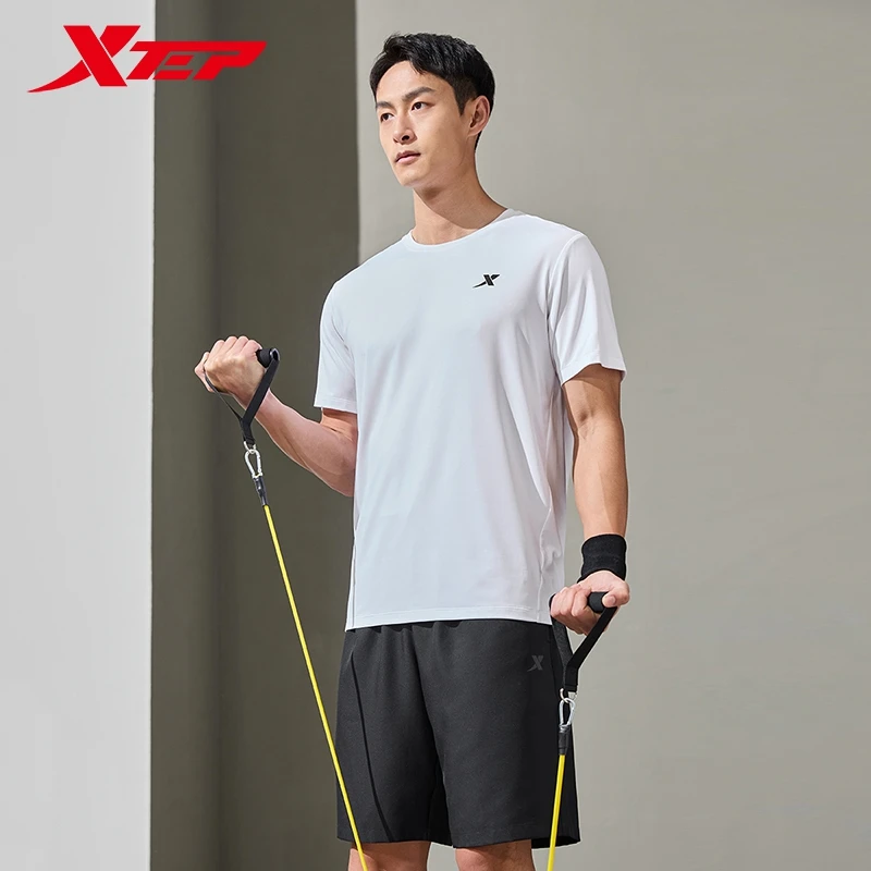 Xtep Short Sleeve Sports Suit For Men 2024 Summer Sweat-Absorbing Men's Suit  Quick-Drying Outdoor Tops And Bottoms 876229A70176 2