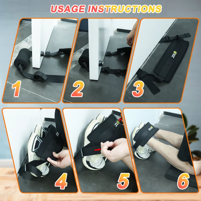 thumbnail image 2 of Nordic Hamstring Curl Strap | Hamstring Roll Leg Exercise Band | Assisted Sports Equipment For 2 of 13