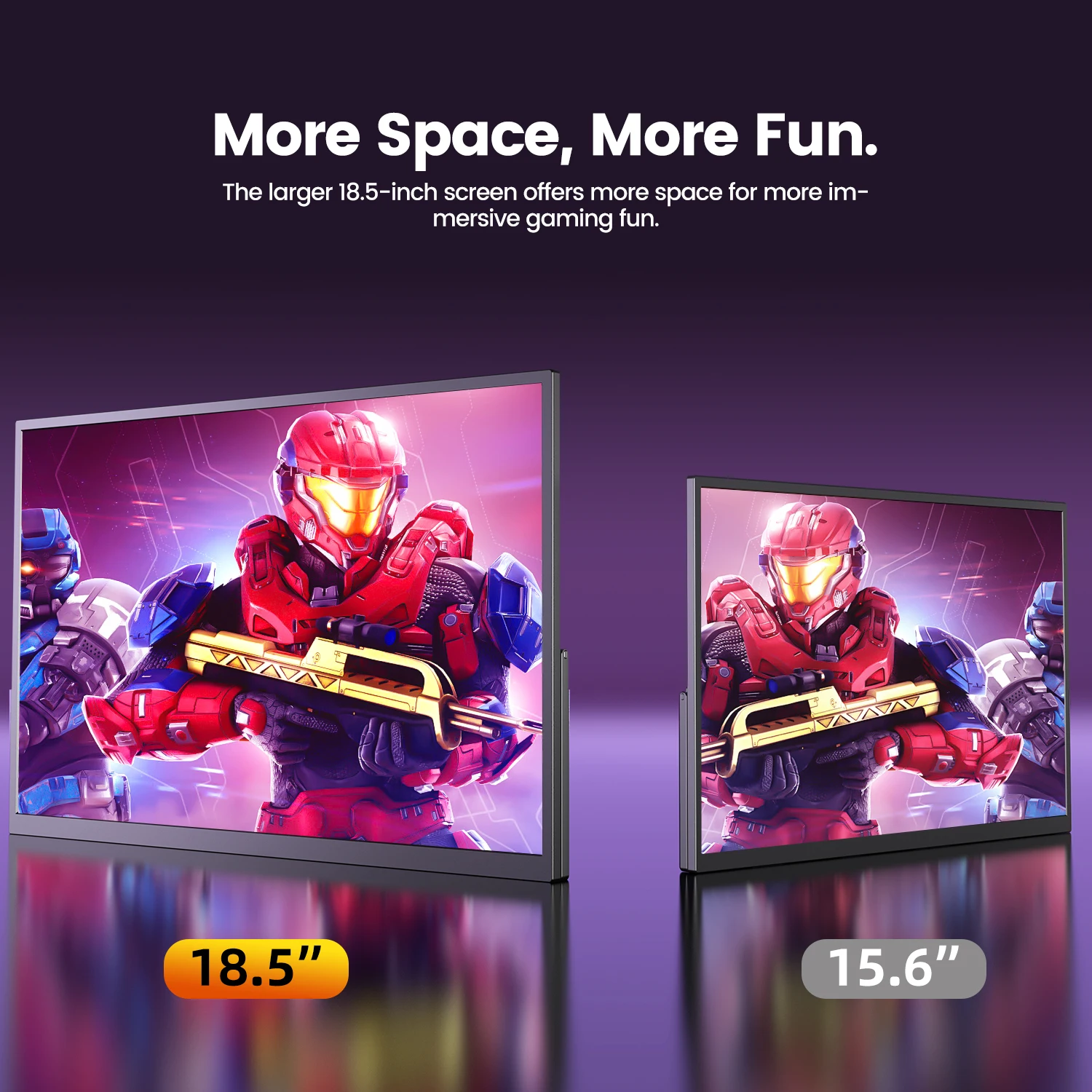 UPERFECT 18.5인치 120Hz 휴대용 모니터, 100% sRGB 1080P FreeSync IPS 패널, 스피커, USB C, 미니 HDMI, 스마트폰, PS5, Xbox, Switch, PC용 게이