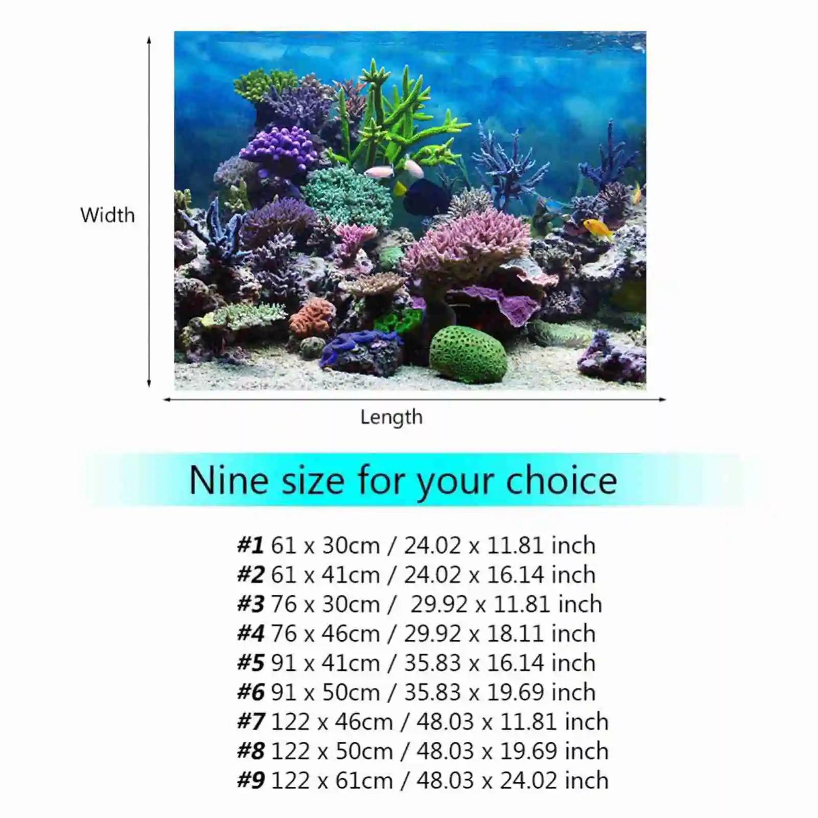 3D Aquarium Landscape Poster Rainforest Wallpaper Fish Tank Background Decoration PVC Self Adhesive Backdrop HD Sticker
