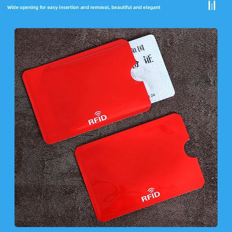 10Pcs 도난 방지 RFID 은행 카드 홀더 브러시 코팅 종이 알루미늄 호일 슬리브 보호 케이스 안전한 보관을위한