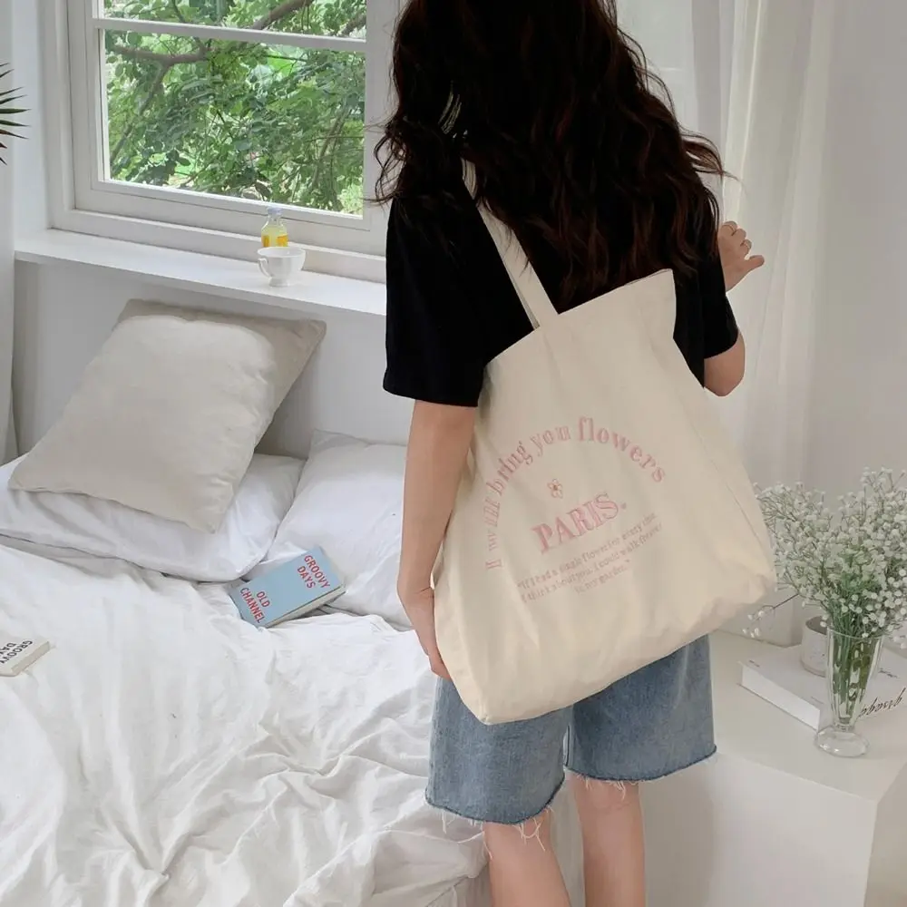 

Mommy Bag Cosmetic Bag Large Capacity Girls Storage Bags Beach Bag Canvas Shoulder Bag Ins Handbag Women Tote Bag Letter