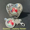 [Anime Princess Print Feeding Pacifier] 2024 Disney Diamond shaped baby pacifier with chain cover baby cord bpa Bling fake 0-18M 4