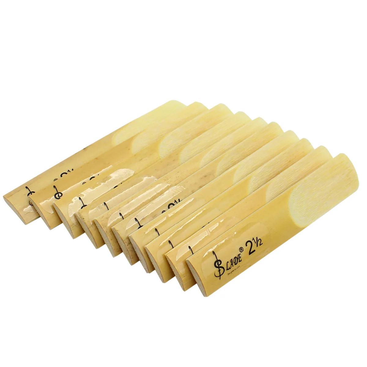Bb Clarinet Reeds 10Pcs/Set Traditional Bamboo Reed Strength 1.5/2.0/2.5/3.0/3.5 Woodwind Instrument Accessories Clarinet Parts