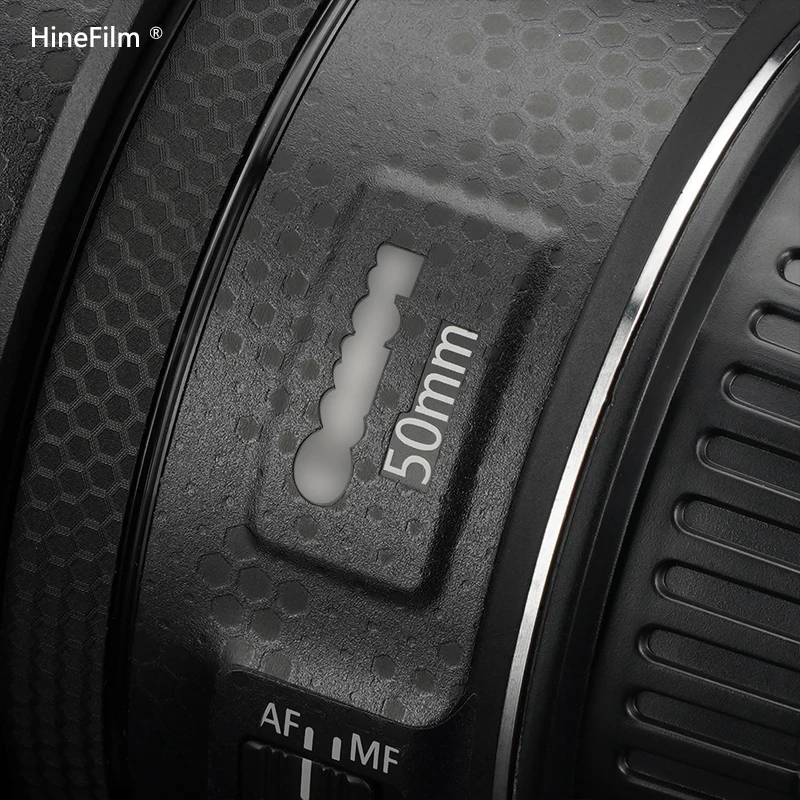 Canon EF50 F1.8 용 50 1.8 렌즈 스티커 용 Hinefilm 스킨 Canon EF 50mm f/1.8 STM 렌즈 랩 커버 50f1.8 용 렌즈 데칼 스킨
