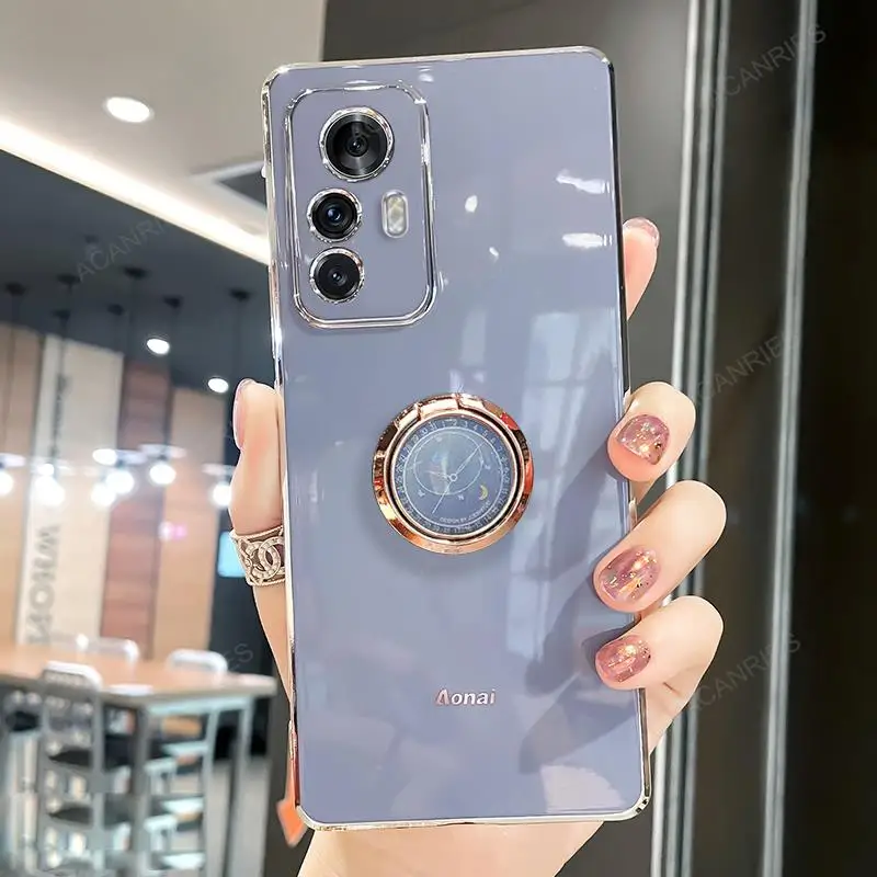 thumbnail image 1 of Mi12t Ring Holder Stand Case For Xiaomi Mi 12t Pro 5g 12 Lite Xiaomi12 T 12lite Luxury Plating Silicone Back Cover Xiomi 12x 12s, 1 of 4