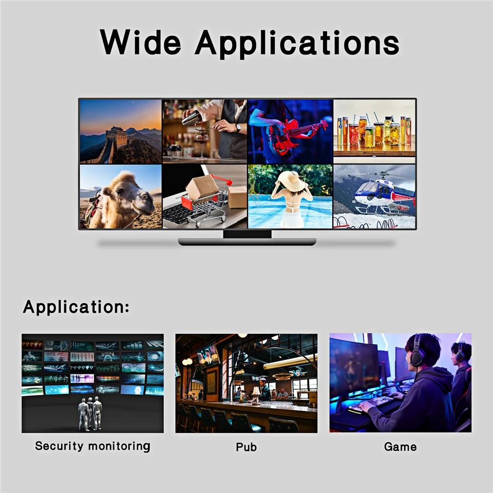 HDMI-compatible Multiviewer 4K 4 In 8 In 1 Out 1080P Quad Screen Multi Viewer HD
