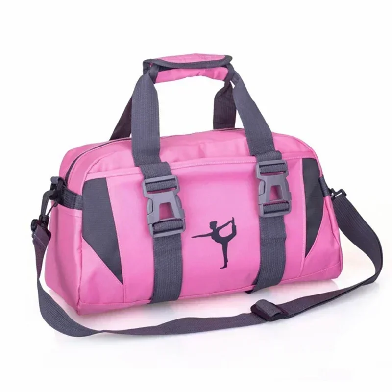 Waterproof Nylon Yoga Fitness Duffel Bag for Women - Stylish Travel and Gym Shoulder Bag