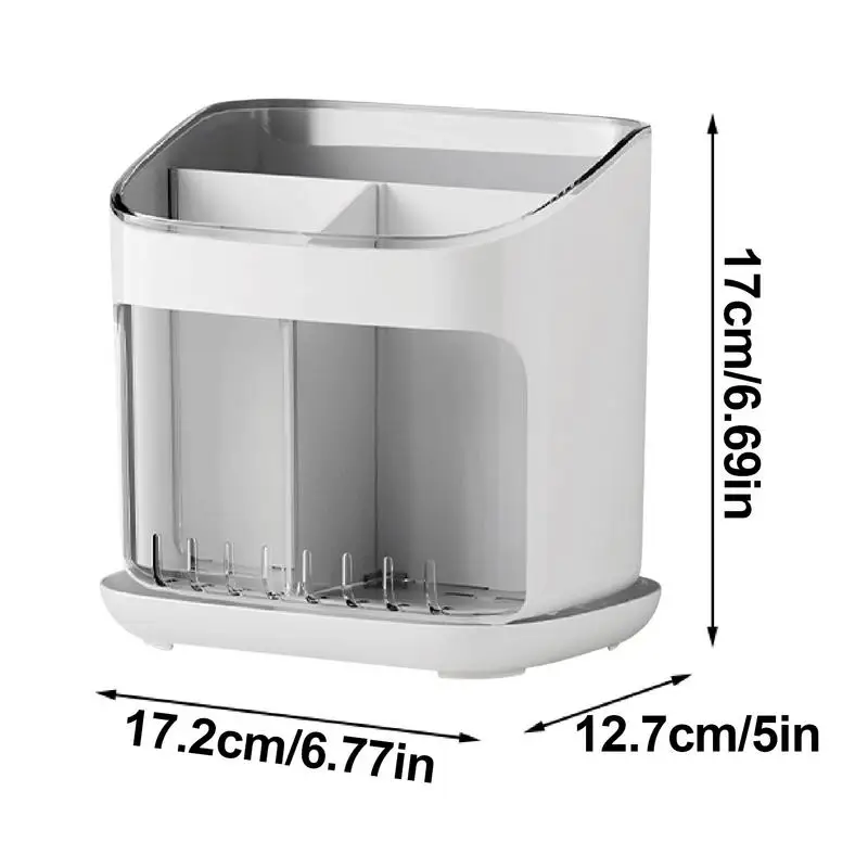 Utensil Holder Cutlery Drainer Kitchen Tableware Storage Bucket Plastic Chopstick Spoon Storage Rack Detachable Kitchen Tools 6
