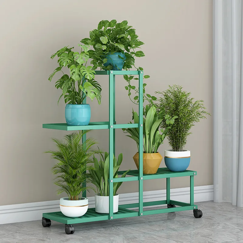 Plant Stand Multiple Plant Shelves Flower Stand For Pots For Living Room Iron Metal Outdoor Garden Display Shelf Holder Flower Rack