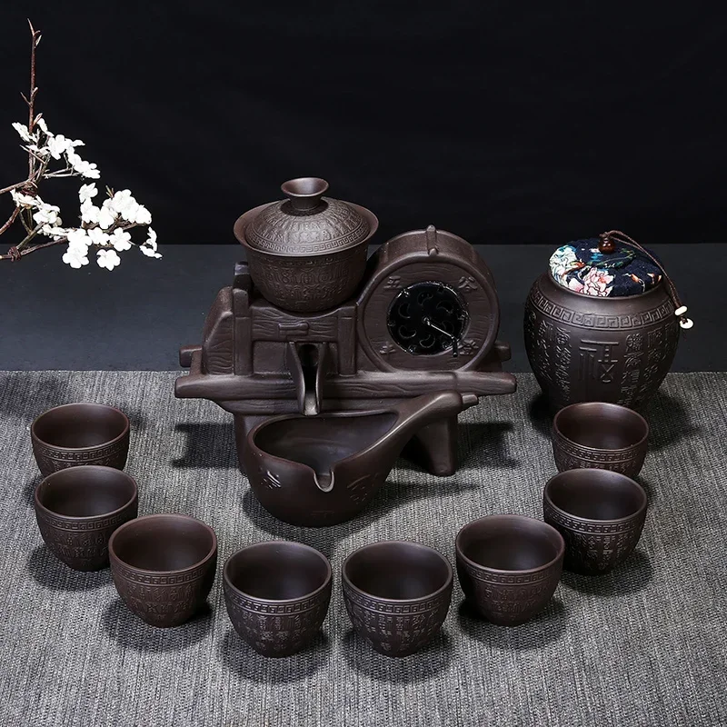 

Gaiwan Kung Fu Chinese Tea Set Complete Set Luxury Puer 6 Person Tea Set Afternoon Ceremony Vintage Juego De Te Tableware