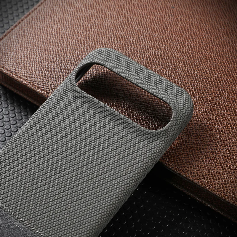 Luxury Matte Cotton Linen Soft Leather Phone Case - Frameless Anti-Fingerprint Shockproof Cover