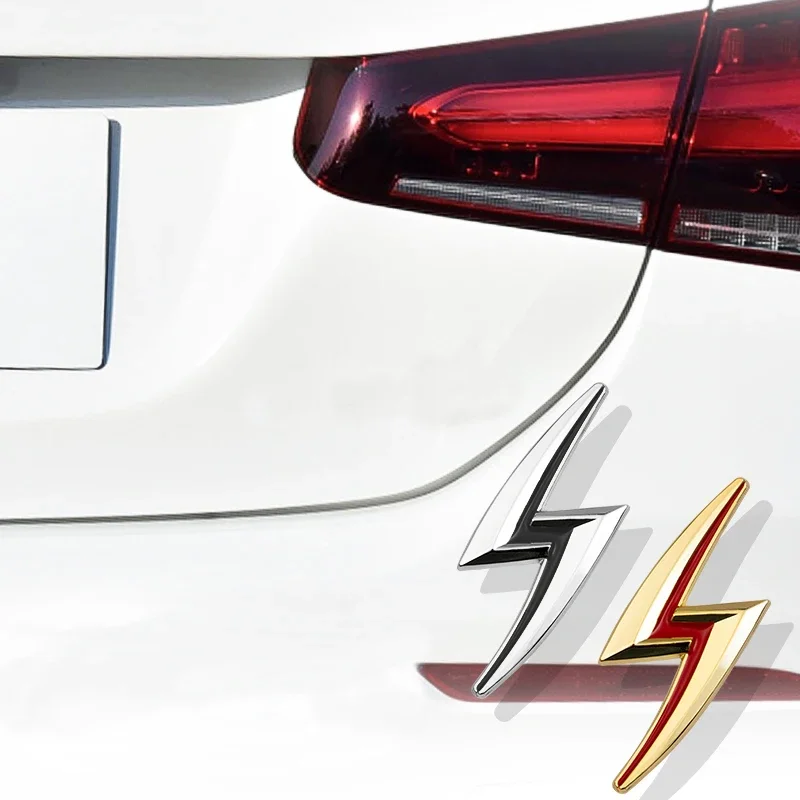 3D metal lightning styling emblem car stickers badge trunk decal for BMW Benz Nissan Dodge Jeep Lincoln Auto Accessories