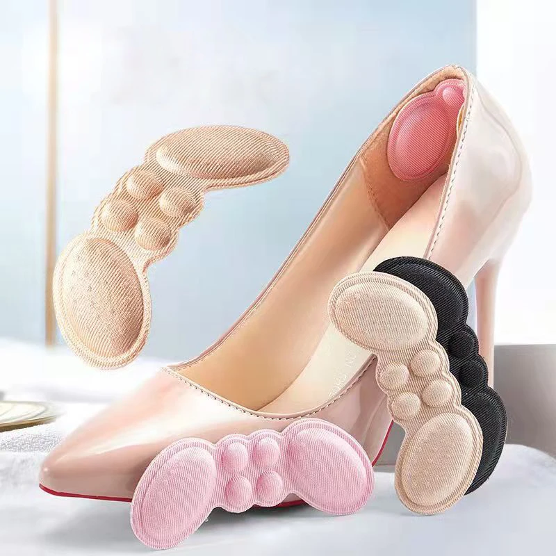 Shoe Insoles Heel Protector Heel Cushion Protector Women Insoles Shoes High Heel Pad Adjust Size Adhesive Heels Pads Liner Grips Protector Sticker Pain Relief Foot Care Insert
