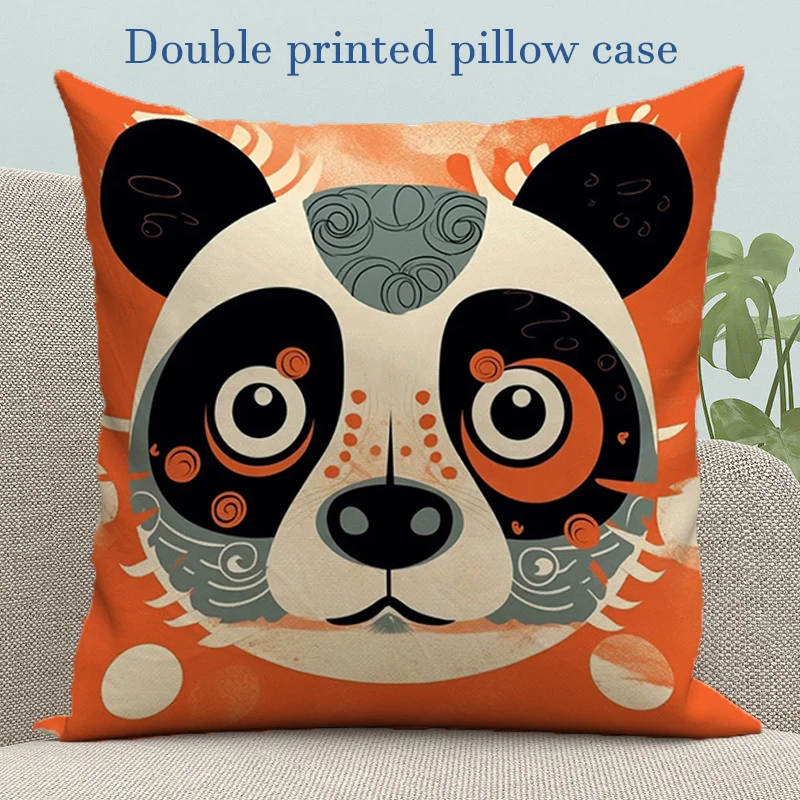 

Pillowcase 40x40 Chinese Panda Throw Pillow Covers Decorative Sofa Cushions Cushion Cover Pillows 45*45 Pillowcases 45x45 Cases