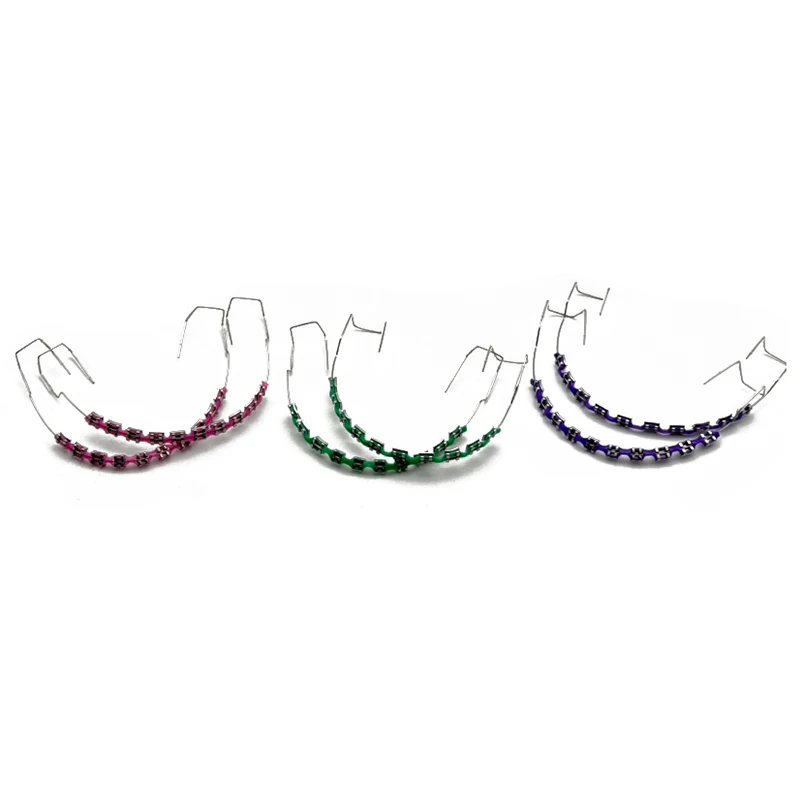 Colorful Temporary Metal Braces for Teeth Decoration