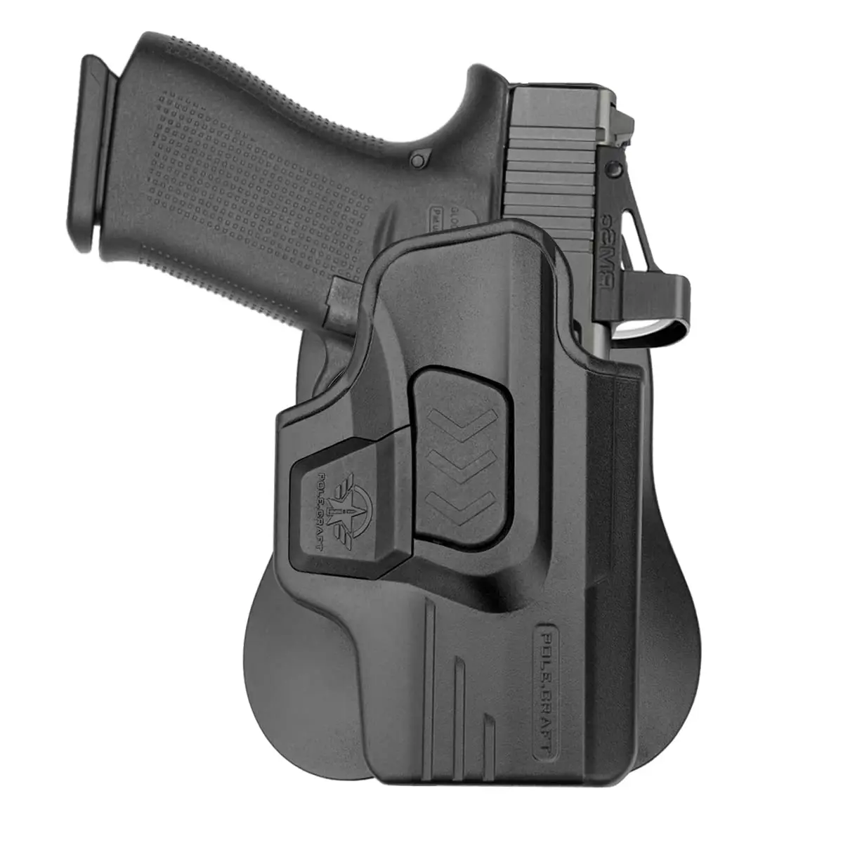 Description Picture 3 of itemGlock 43 Holster OWB Paddle Holsters for Glock 43 / Glock 43X, Outside Waistband Open Carry Polymer Holster with Safety Lock