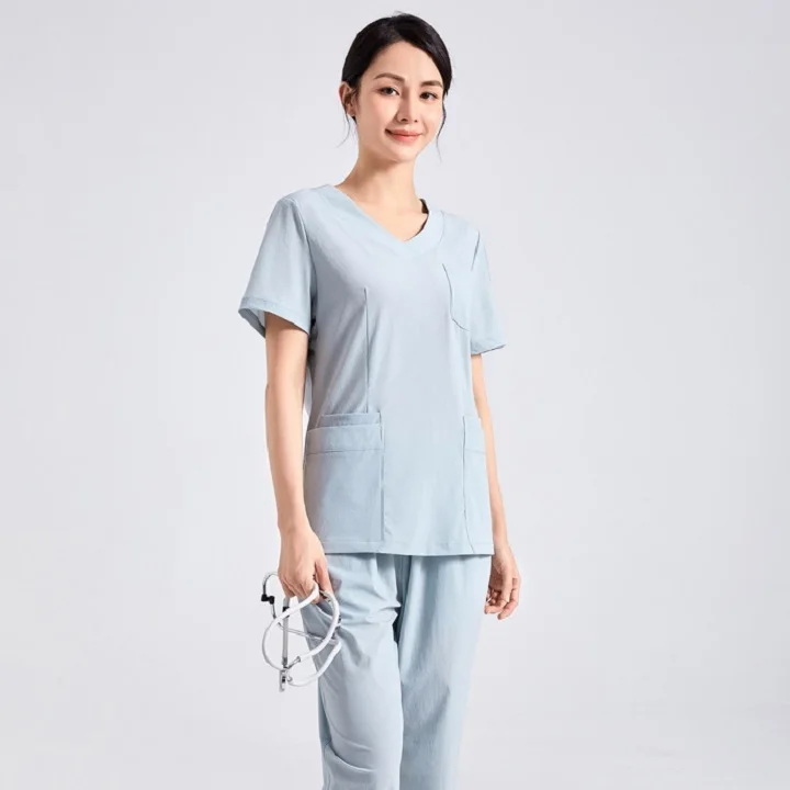 unisex-thin-surgical-gowns-quick-drying-summer-women-hand-washing-clothes-doctor-men-work-uniform-short-sleeve-dentist-top-pants
