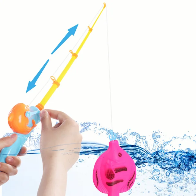 Children Fishing Toy Set Magnetic Rod and Fish Play Water Baby Toys Summer Outdoor Games Fun Birthday Party Gifts Free Shipping 3