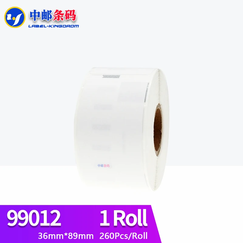 

1 Roll Dymo Compatible 99012 Label 36mm*89mm 260Pcs for LabelWriter400 LW450 LW450Turbo 4XL Printer Seiko SLP440