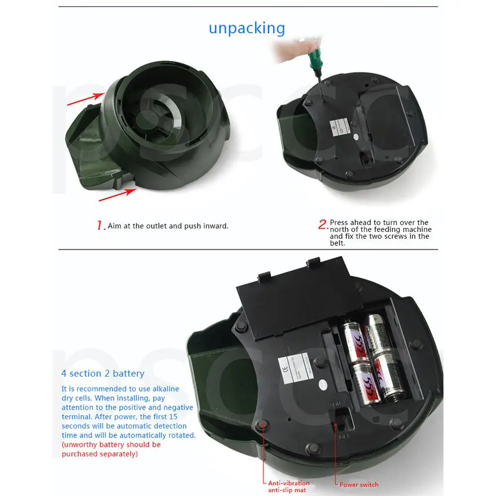 4.25L Automatic Pond Fish Feeder Fish Food Dispenser Digital Aquarium Timer Feeder with LCD Tank Food Feeding Machine