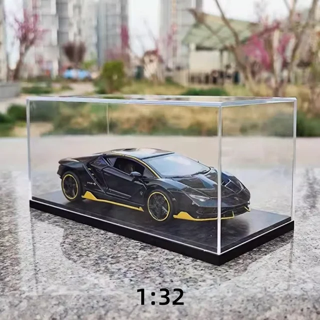 Boîte d'exposition en acrylique transparent, échelle 1/64 1/43 1/32 1/24 1/18, étui pour modèle de voiture, couvercle anti-poussière, boîte pré-fabriquée, rangement professionnel moulé sous pression 4