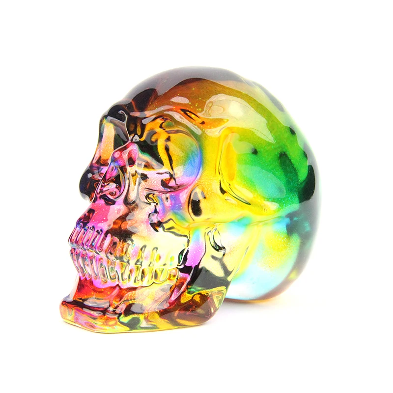 

1pc Halloween Skull Crystal Color Skull Crystals Carving Halloween Home Decoration Halloween DIY Ornament room decoration