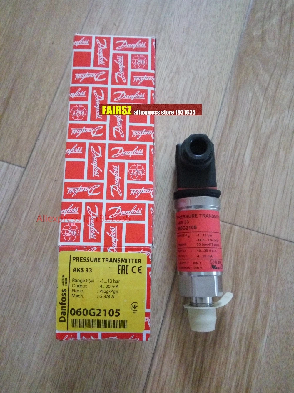 Original DAN.FOSS Pressure Sensor AKS33 060G2105 -1~12bar, G3/8 4~20mA FAIRSZ STORE
