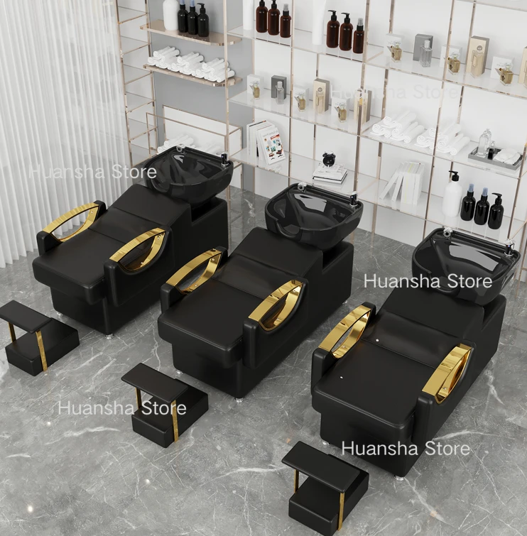 Description Picture 4 of itemBeauty Salon Chair Shampoo Stylist Hairdressing Washing Machine Head Spa Chair Hair Salon Bowl Sink Friseur Sillas Beauty