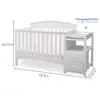Abby Convertible Crib and Changer Bianca White 6