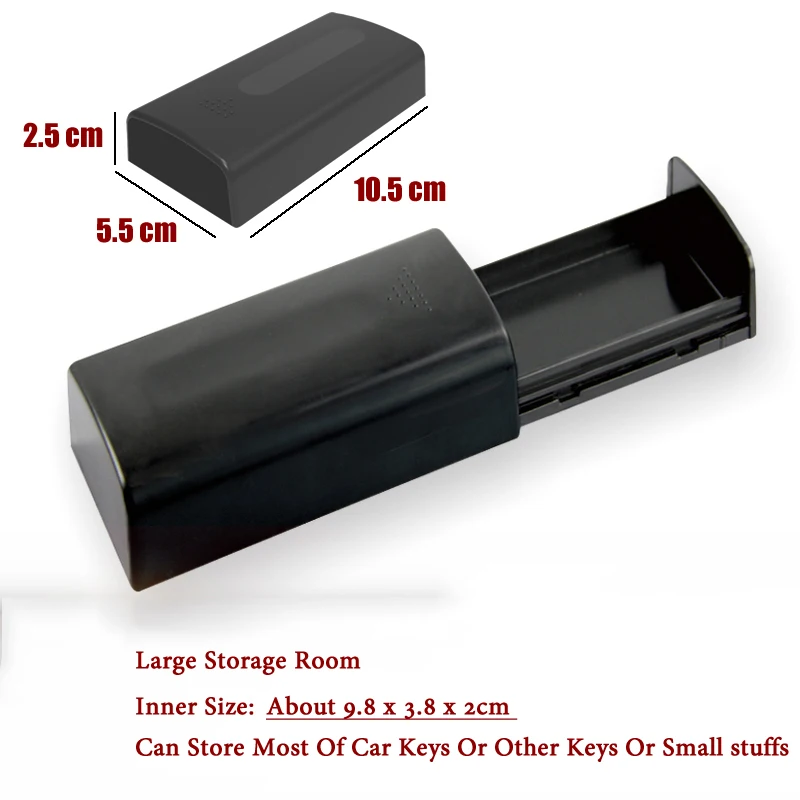 크리 에이 티브 마그네틱 블랙 키 안전 상자 자동차 키 홀더 숨겨진 스토리지 홈 오피스 자동차 트럭 캐러밴  상자에 대한 야외 은닉