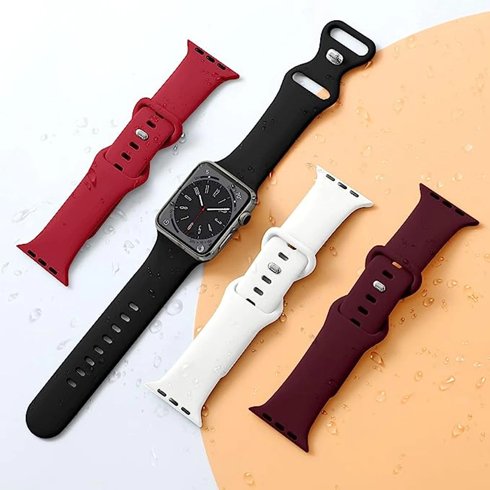 

Ремешок спортивный для Apple Watch, браслет для iWatch series 8 7 4 5 6 se, аксессуары для часов, 44 мм 45 мм 41 мм 40 мм 42 мм ultra 49 мм