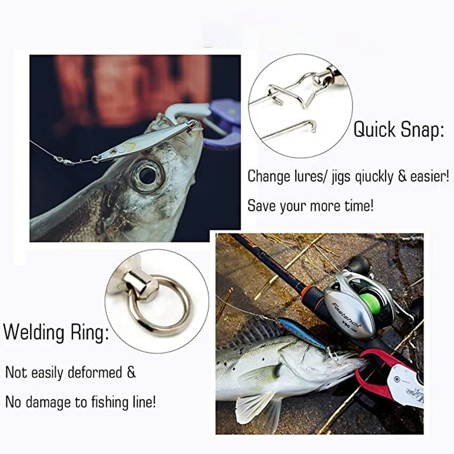 Pesca Snap Giros 20 ~ 100pcs Rolamento De Esferas Gira Conector De Pesca  Clipe De Isca De Aço Inoxidável Cross Lock Snap Acessórios #0-8 - Anzóis -  AliExpress