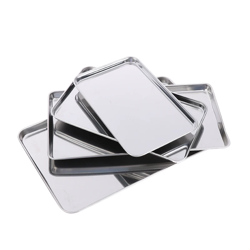 Stainless Steel Tray Rectangle Plate Kitchen Medical Organizer Baking Plate,storage tray,wooden serving tray,kitchen tray,bamboo organizer tray,jewelry storage tray,tobacco rolling tray,drink tray