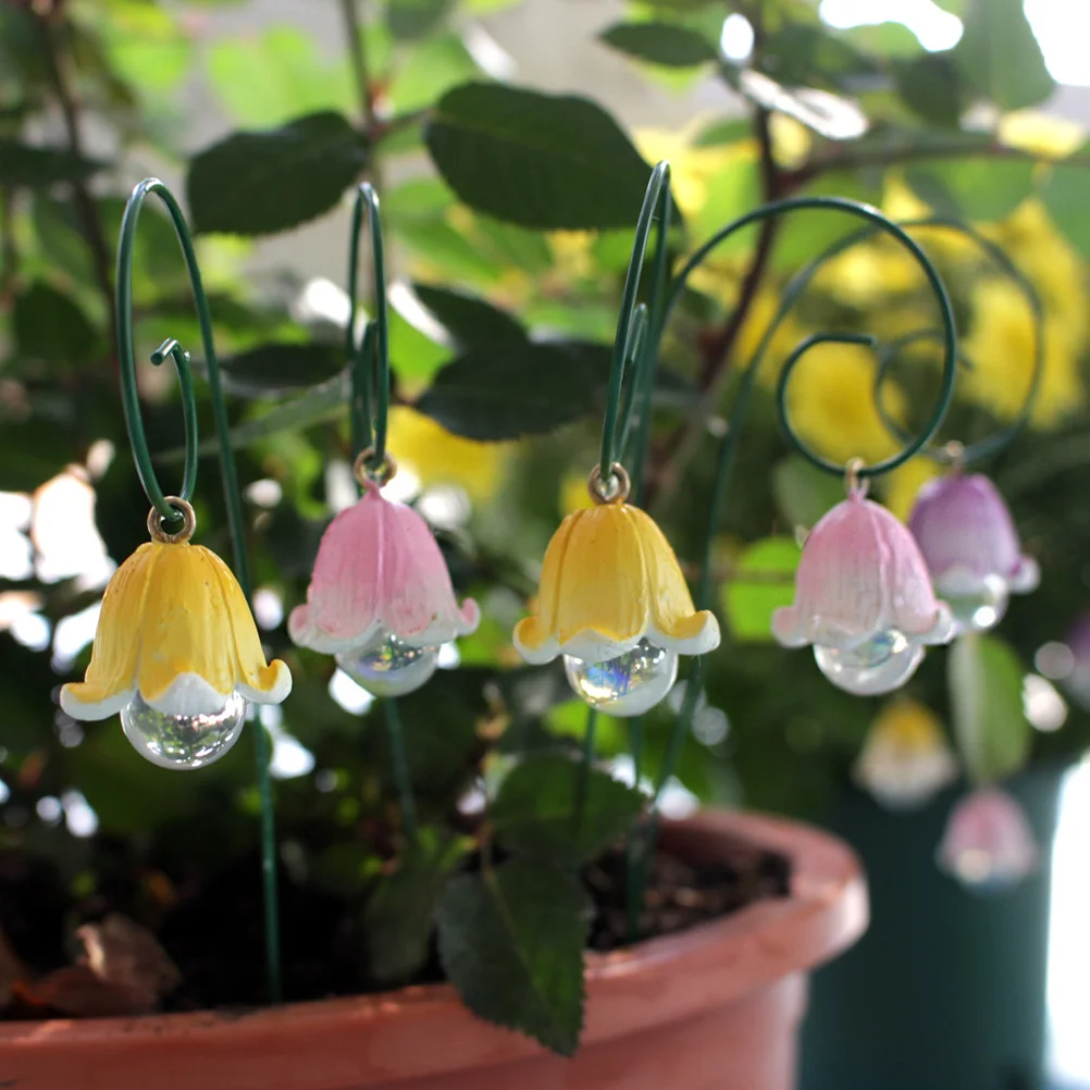 

9 Pcs Artificial Ornaments Flower Stick Stakes Simulation Insert Decorative Decorations Planter