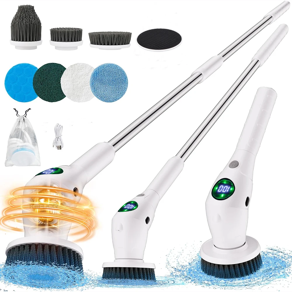 Electric Spin Scrubber Mglsdeet Rechargeable W/ 7 Brush Head - View #12