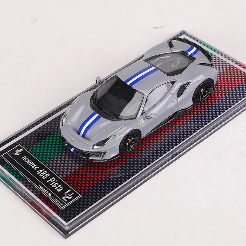 U2 1/64 フェラーリ488ピスタ　novitec グレー U2 1:64 488 Pista Novitec Resin Car Model Limited edition 399